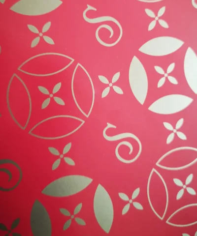 Papier d'emballage Pantone rouge et or | UnigrafPrint