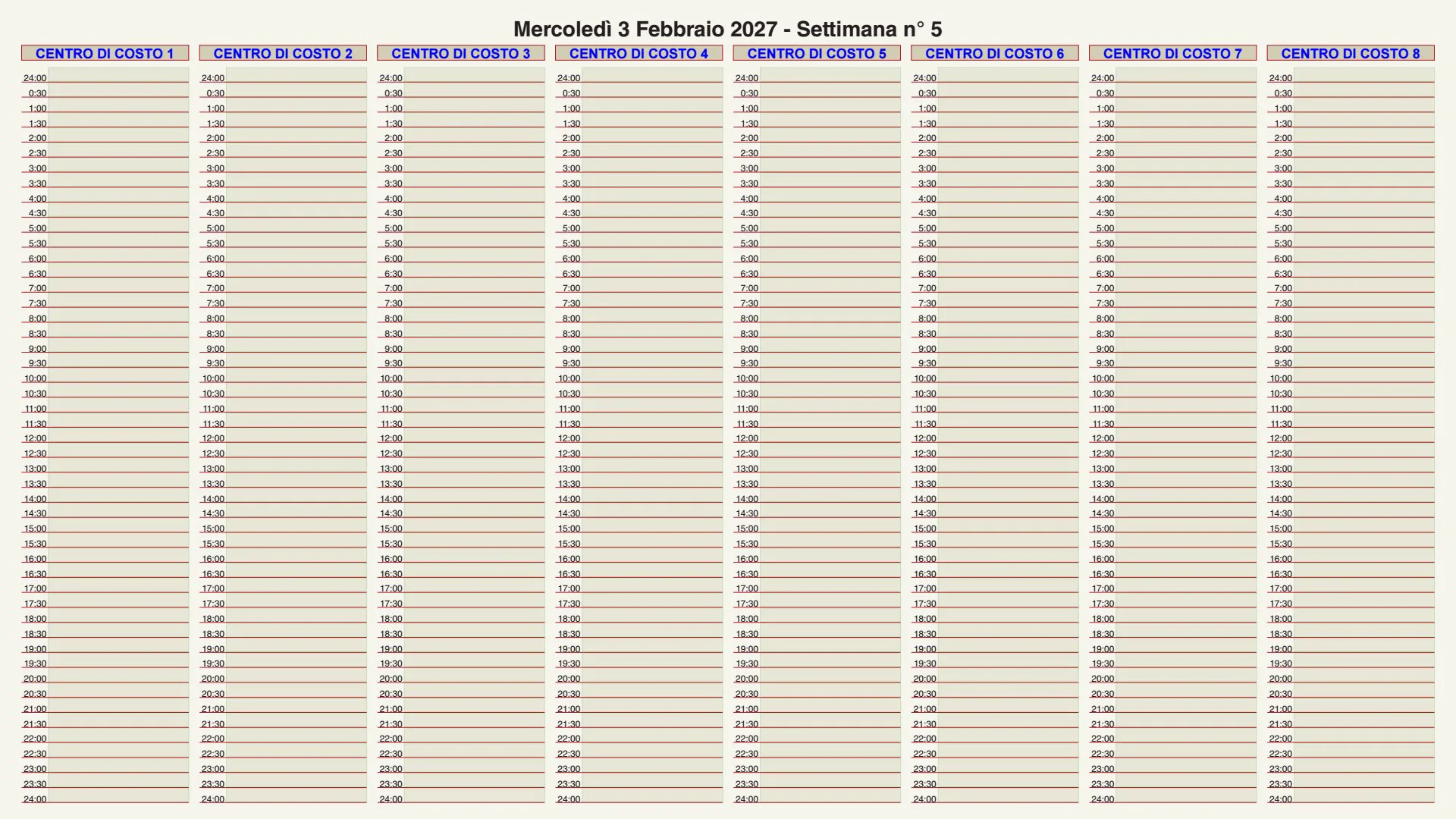 3_Esempio mese di Febbraio Agenda mensile editabile | UnigrafPrint