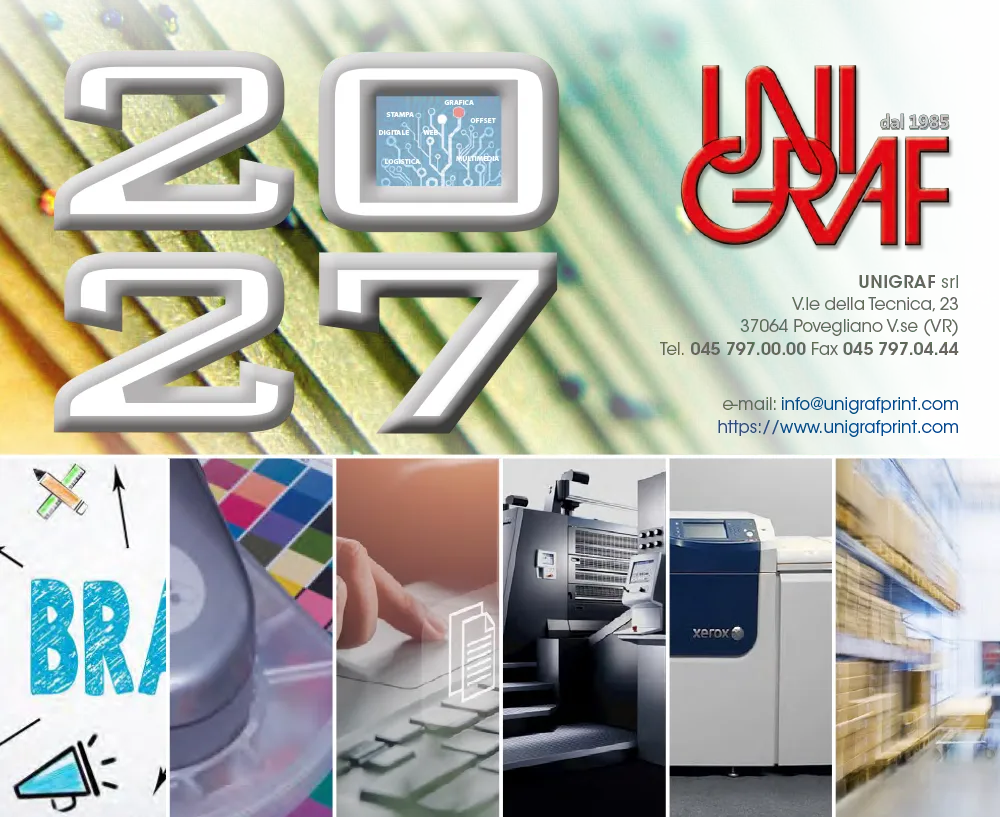Couverture Calendrier de bureau 2027 | UnigrafPrint