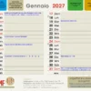 Esempio mese di Gennaio Agenda mensile editabile | UnigrafPrint
