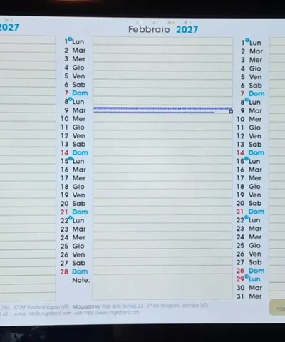 Exemplo de vista em TV - planeamento trimestral personalizado (janeiro, fevereiro, março 2027) | UnigrafPrint
