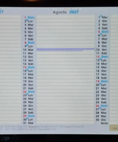 Exemplo de vista em TV - planeamento trimestral personalizado (julho, agosto, setembro 2027) | UnigrafPrint