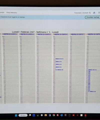Vista su Tv con pagine, Planning personalizzato Programmazione Aziende | UnigrafPrint