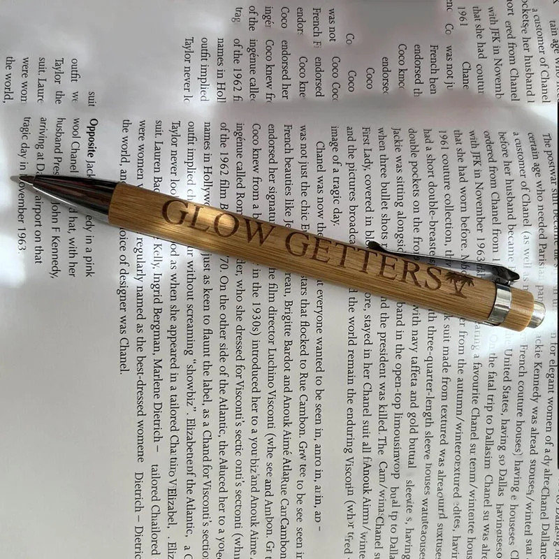 Personalized Ballpoint Pens Bamboo Pens Engraved Ballpoint guestbook pen Rustic Wedding Party Gifts for Guests Party Supplies - immagine 6