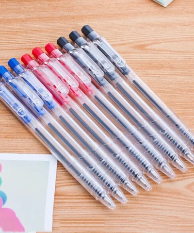 100 Pcs Ballpoint Pen Simple Press Ball Pen Wholesale Pens Student Stationery Prize Stationery
