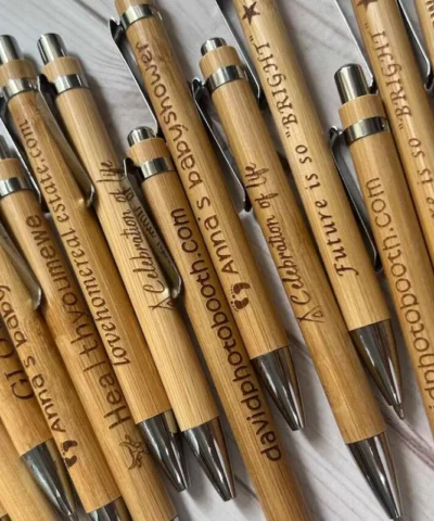 Personalized Ballpoint Pens Bamboo Pens Engraved Ballpoint guestbook pen Rustic Wedding Party Gifts for Guests Party Supplies