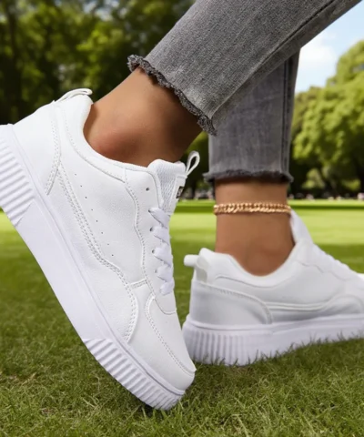 Fashion Women Casual Shoes Breathable Walking Flat Shoes Sneakers White Female Footwear Sports Running Outdoor Walking For Men