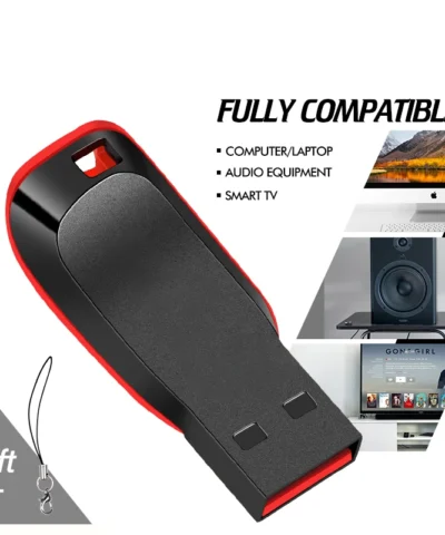 High-capacity Speed USB Flash Drives 2.0 128GB 64GB Black Free Keychain Pen Drive 32GB Storage Memory Stick Mini Business Gift