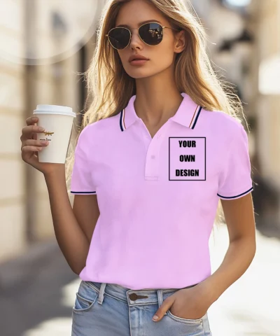 DIY Custom Graphic Logo Lapel Polo Shirt Female Basics Shirts Casual Summer New Breathable Soft Commuter Clothes Comfortable Top