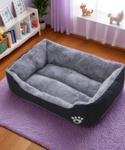 Black Dog Bed Plush Sleeping Bed for Large, Medium and Small Dogs, Non-Slip and Bite-Resistant Pet Sleeping Mat