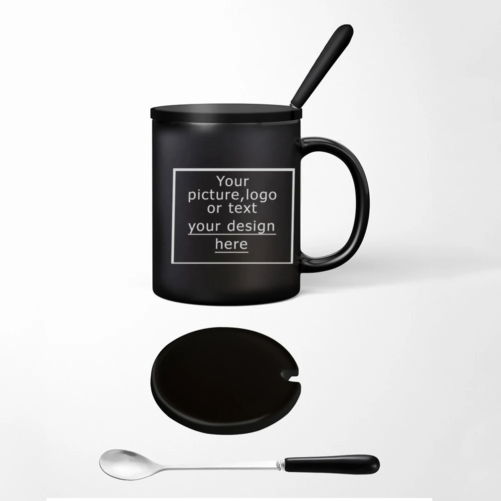 custom photo mug family photos black ceramic Mug Customized company logo coffee mug - Image 6