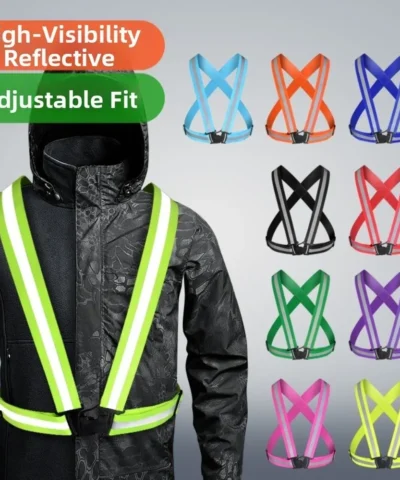 High Visibility Highlight Reflective Straps Breathable Multicolors Safety Vest Elastic Band Safety Protection Construction Work