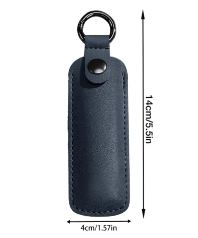 Leather U Disk Pouch Key Ring Holder USB Flash Drive Holder Anti-loss Keychain Case Pendrive Protective Cover Digital Accessory - immagine 7