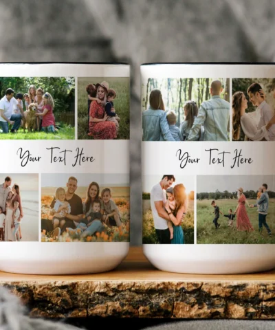 Custom Photo Collage Mug, Personalized Picture Coffee Mug With Text, Custom Family Photo Gift For Mom, Mothers Day Custom Mug