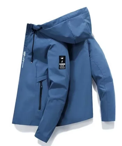 2026 High-Quality Heavy-duty Windproof Jacket with Hood and Front-Opening Waterproof Coat, Fashionable Outfit