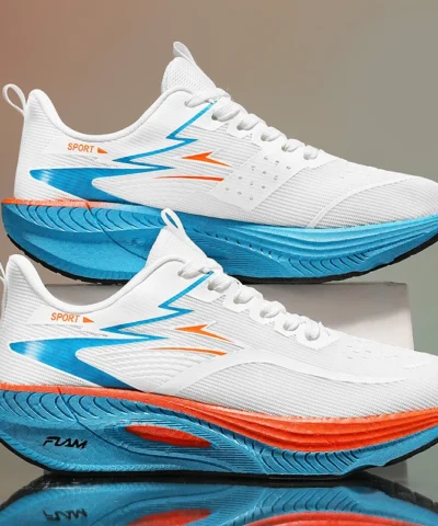 Marathon Men Sports Running Shoes Carbon Board Air Cushion Breathable Lightweight Women's Comfortable Athletic Nonskid Sneakers