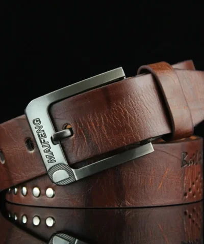 Men's Genuine Leather Belt Luxury High Quality Classic Buckle Business Cowboy Vintage Waistband Alloy Belts