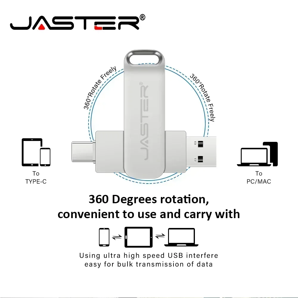 (Custom logo)2 in 1 USB 3.0 flash drive 128mb 4GB 8GB High speed Memory stick 16GB Free key chain USB stick 32GB Pendrive 64GB - Imagen 2