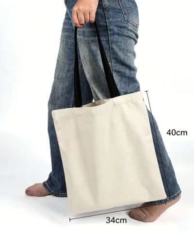 Canvas Tote Bag Custom Personalized Cotton Beach Shopping Bag Pet Photo Name Print Reusable Handbag Dog Cat Gift - immagine 5