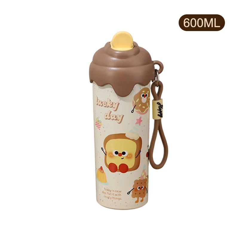 600ml Insulated 201 Stainless Steel Water Bottle Keep Hot Cold Large Capacity for Hiking Camping Fishing Use - immagine 6