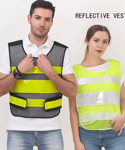 High Visibility Night Safety Reflective Stripe Vest Workwear Waistcoat Cycling Sport Night Traffic Road Breathable Mesh Tank Top