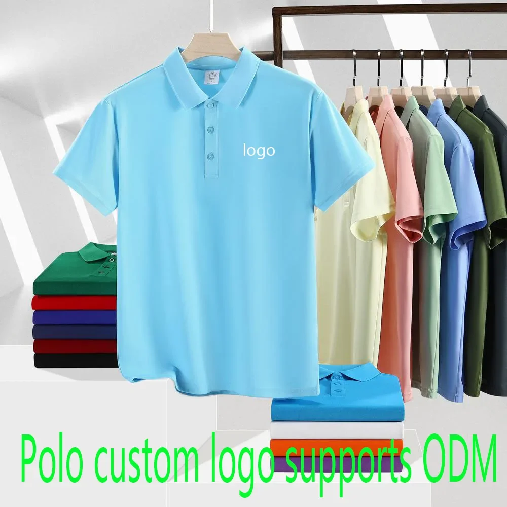 High-end Casual Polo Shirt with Custom Digital Printing for Large Size, Loose and Breathable, 100% Polyester-Cotton, Custom Logo - immagine 5