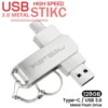 （Custom logo）2 in 1 USB 3.0 flash drive 128mb 4GB 8GB High speed Memory stick 16GB Free key chain USB stick 32GB Pendrive 64GB