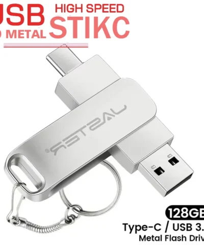（Custom logo）2 in 1 USB 3.0 flash drive 128mb 4GB 8GB High speed Memory stick 16GB Free key chain USB stick 32GB Pendrive 64GB