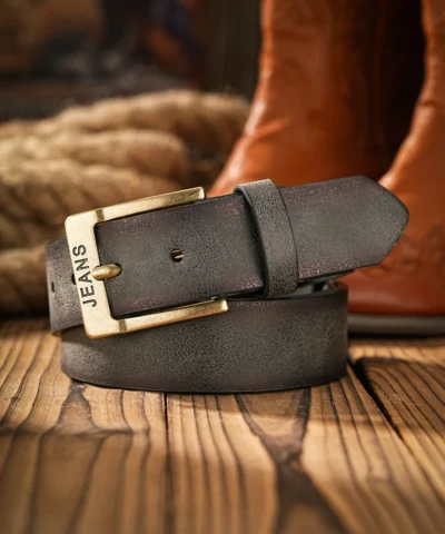 A Men's and Women's Casual Retro Belt Western Style! PU Leather Belt with Metal Buckle, Suitable for Daily Work Wear - immagine 7