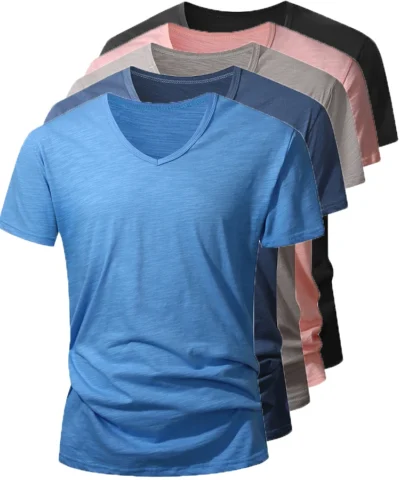 100% Cotton Men T-shirt Summer Short Sleeve Tops Tee Black White Male Clothing Soft High Quality Homme Tshirt Casual T Shirt Men