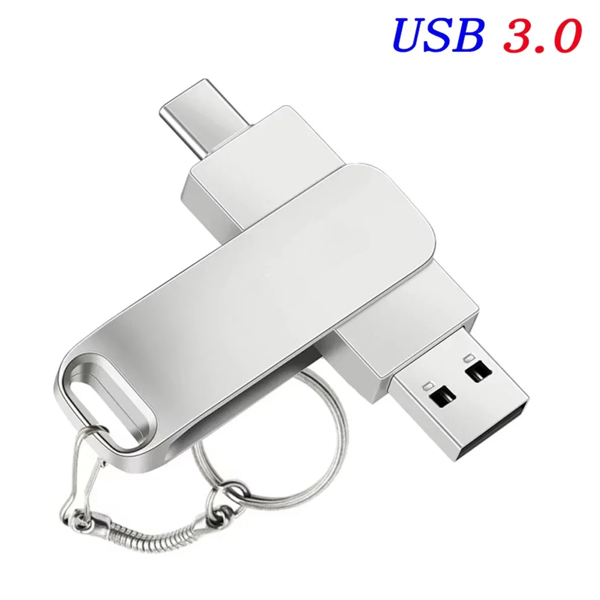 (Custom logo)2 in 1 USB 3.0 flash drive 128mb 4GB 8GB High speed Memory stick 16GB Free key chain USB stick 32GB Pendrive 64GB - Imagen 7