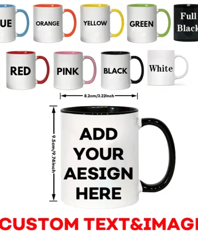 Custom Mug - Personalized Coffee Mug with Photos & Text - Unique Gift for Anniversary, Valentine's Day, and Mother's Day