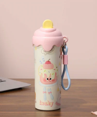 600ml Insulated 201 Stainless Steel Water Bottle Keep Hot Cold Large Capacity for Hiking Camping Fishing Use - immagine 2