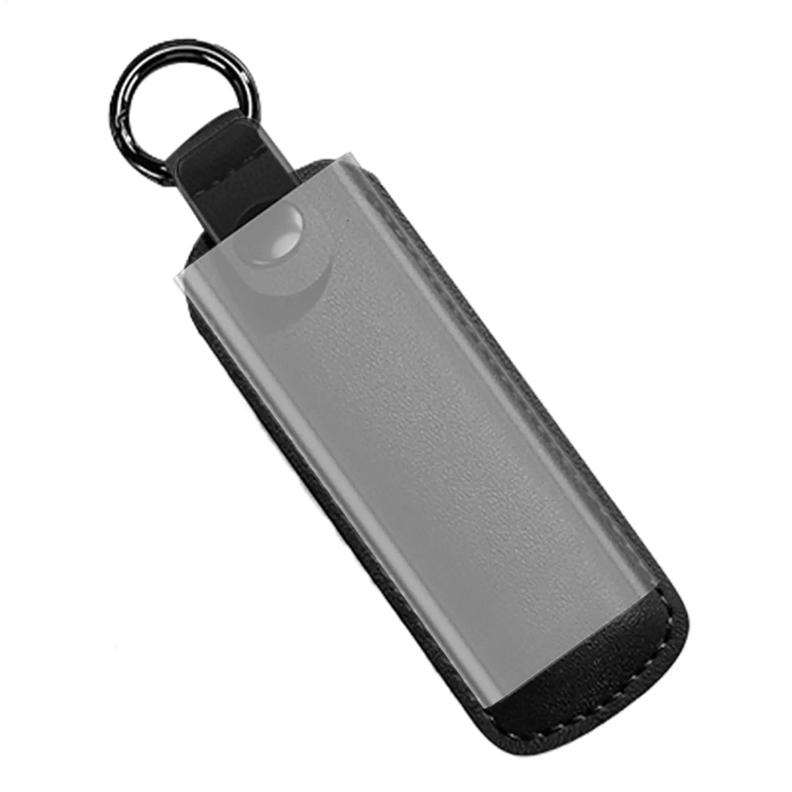 Leather U Disk Pouch Key Ring Holder USB Flash Drive Holder Anti-loss Keychain Case Pendrive Protective Cover Digital Accessory - immagine 2