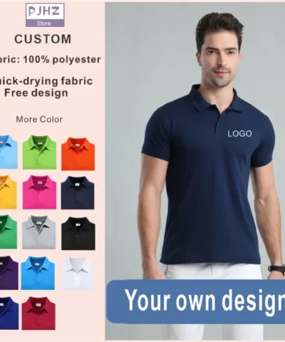 Casual Cheap Polo Shirt Breathable Short Sleeve Personal Company Group Logo Design Men and Women Custom Top Print Embroidery