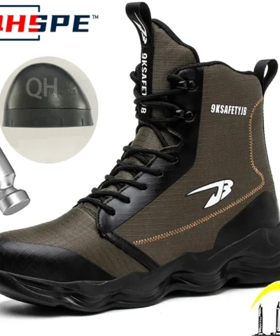 Safety Shoes Men Boots High Top Work Sneakers Steel Toe Cap Anti-smash Puncture-Proof work Boots Indestructible Shoes