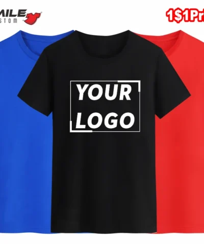 100% Cotton T-Shirt Custom Logo Casual Men's And Women's Shirt Design Personality Print Short Sleeve Tees Embroidery Brand S-5XL