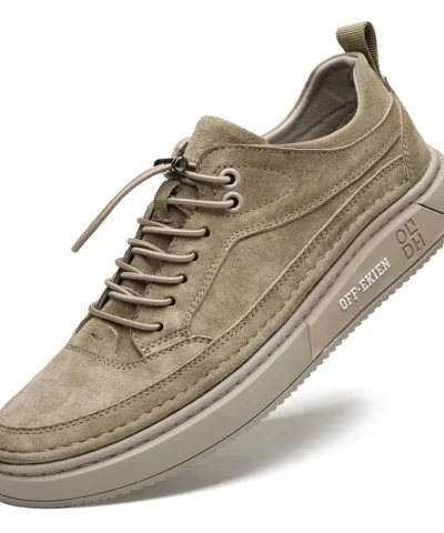 Men Shoes fashion Genuine Leather Loafers Breathable Autumn lace up comfortable Casual Shoes Outdoor Men Sneakers shoes 2023